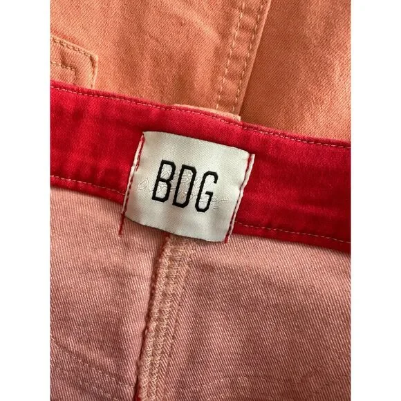 NWT Urban Outfitters BDG Cody Mini Denim Western Skirt in Pink Combo size S - Picture 3 of 5